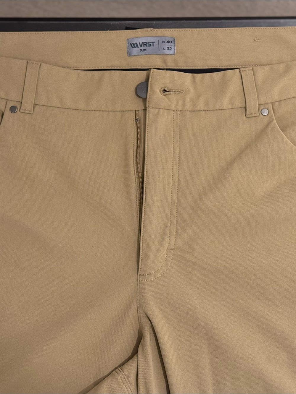 VRST Slim Fit Classic Chino Pants in Tan
